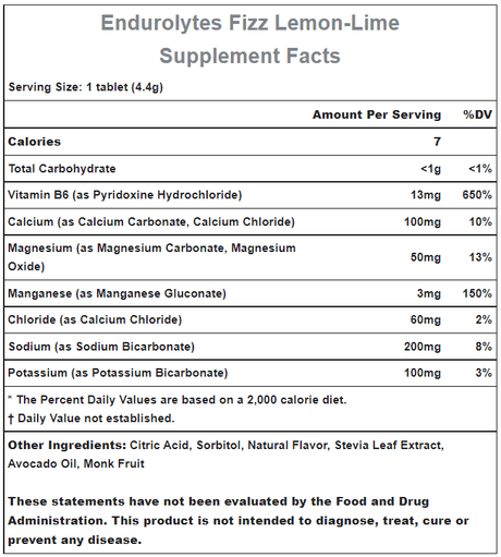 Hammer Nutrition | Endurolytes FIZZ | Elektrolytendrank | 510 mg Elektrolyten | 13 Tabs | Trail.nl