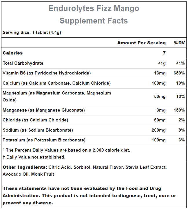 Hammer Nutrition | Endurolytes FIZZ | Elektrolytendrank | 510 mg Elektrolyten | 13 Tabs | Trail.nl