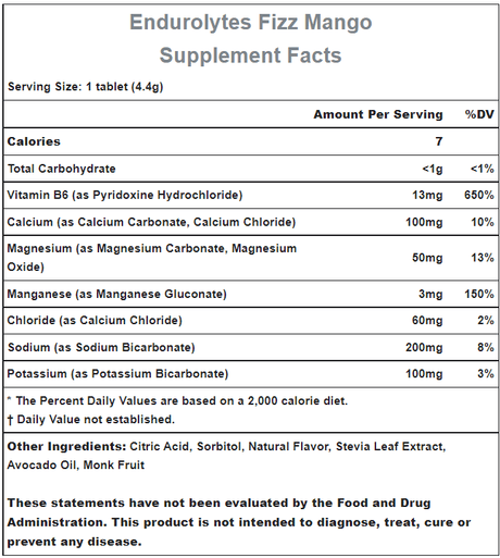 Hammer Nutrition | Endurolytes FIZZ | Elektrolytendrank | 510 mg Elektrolyten | Trail.nl