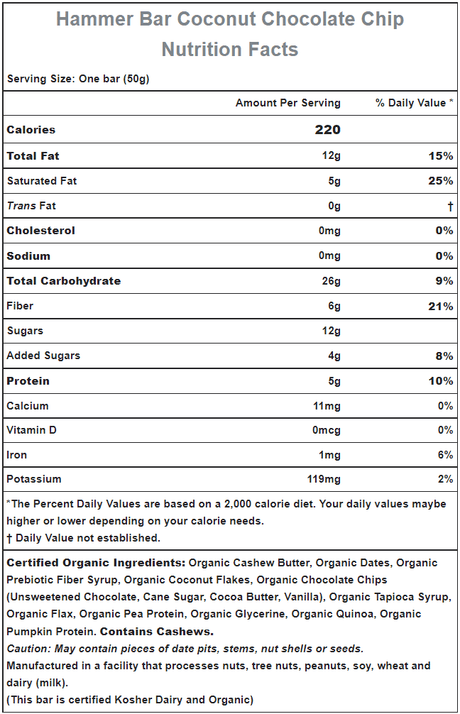 Hammer Nutrition | Raw Energy | Vegan Energybar | Trail.nl