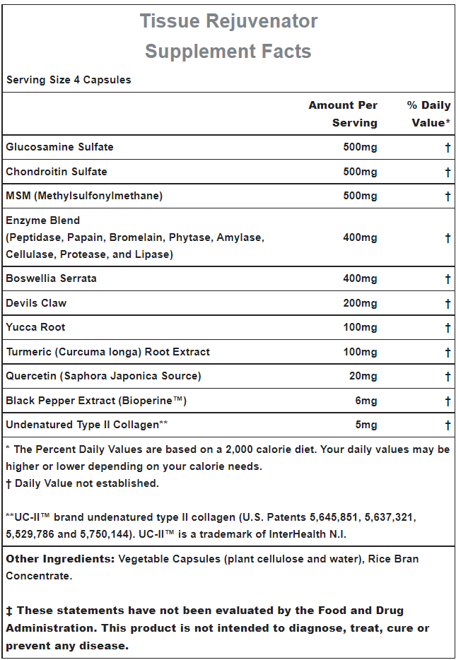 Hammer Nutrition | Superior Recovery | Tissue Rejuvenator | 120 Stuks | Trail.nl