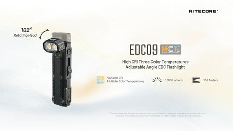 Nitecore | EDC09 | Zaklamp Oplaadbaar | 1600 Lumen - Trail.nl