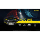 Nitecore | HC75 UHE | Hoofdlamp Oplaadbaar | 3000 Lumen | Trail.nl