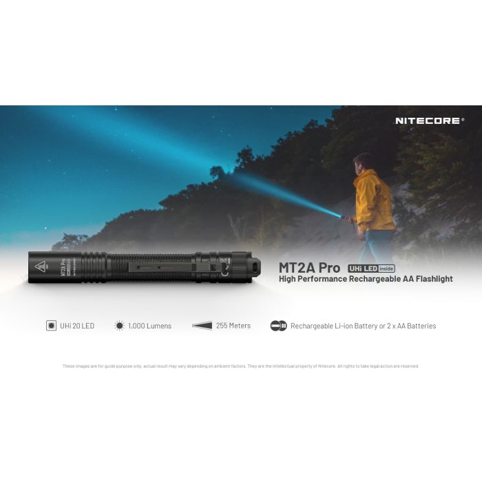 Nitecore | MT2A Pro | Zaklamp Oplaadbaar | 1000 Lumen | Trail.nl