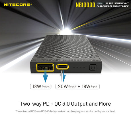 Nitecore | NB10000 Gen2 | Powerbank | 10.000 | Trail.nl