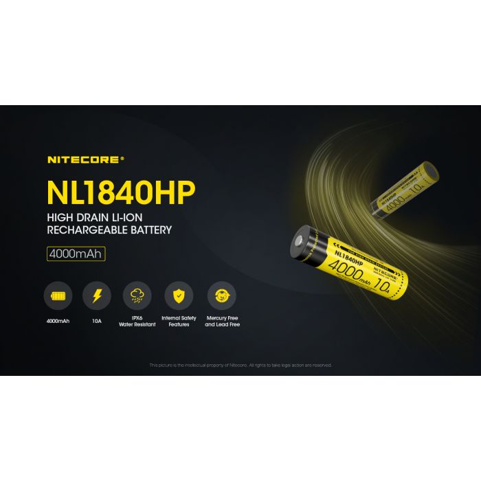 Nitecore | NL1840HP | Accu 18650 | 4.0 Ah - Trail.nl