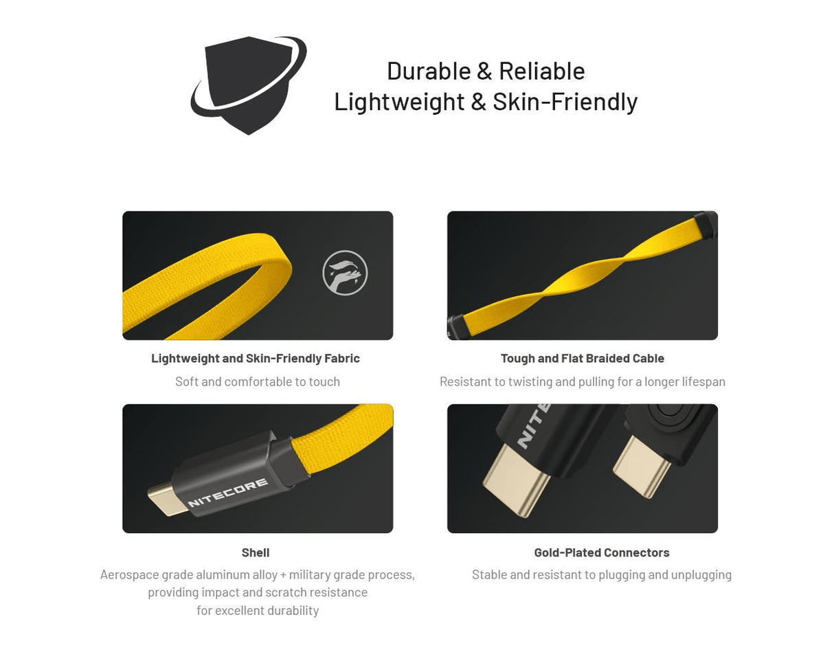Nitecore | NLink10 Magnetic | USB - C Oplaadkabel - Trail.nl