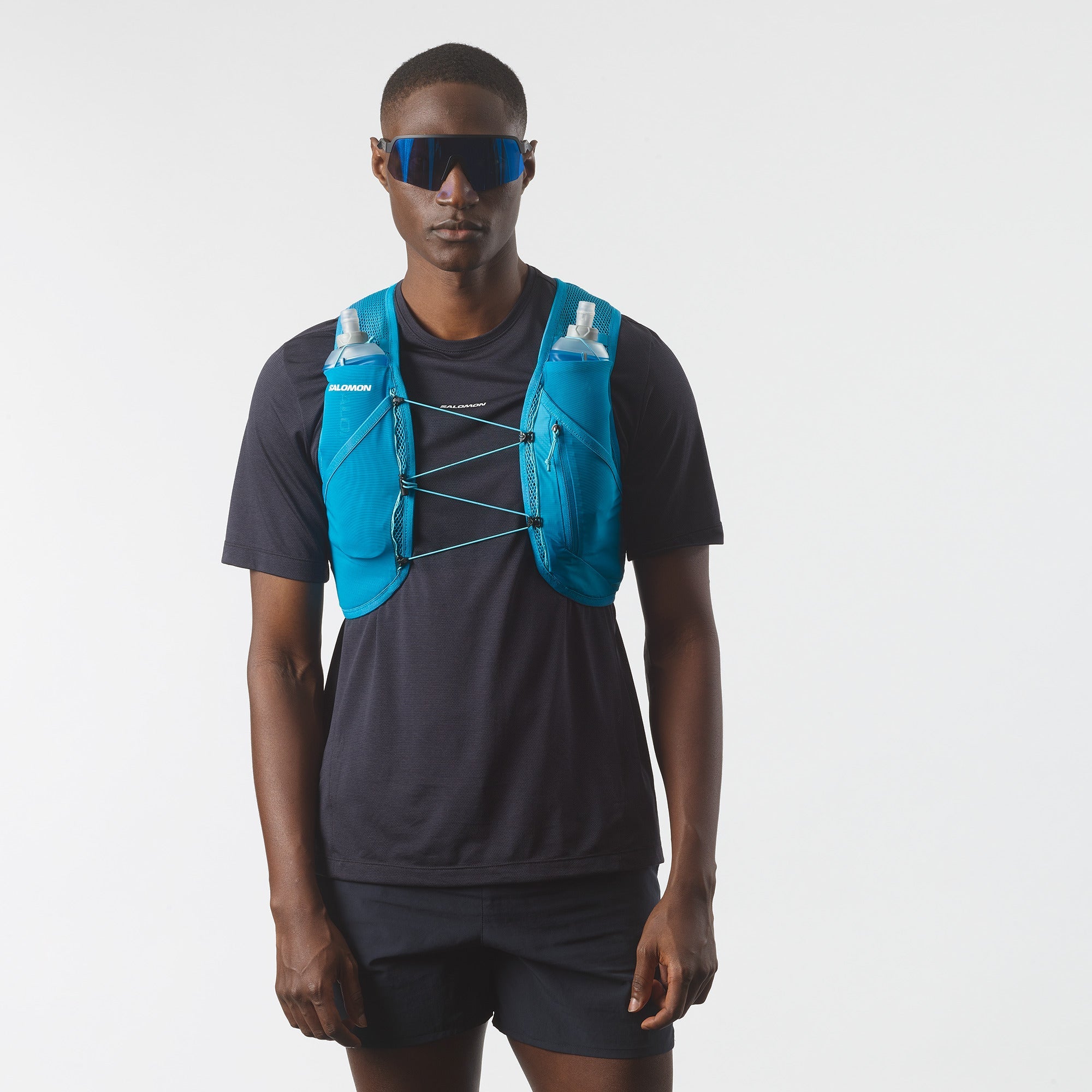 Unisex Salomon Active Skin 4 running backpack + bottles