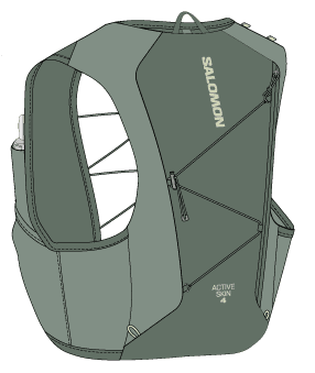 Salomon | Active Skin 4 | Hardlooprugzak | Unisex - Trail.nl