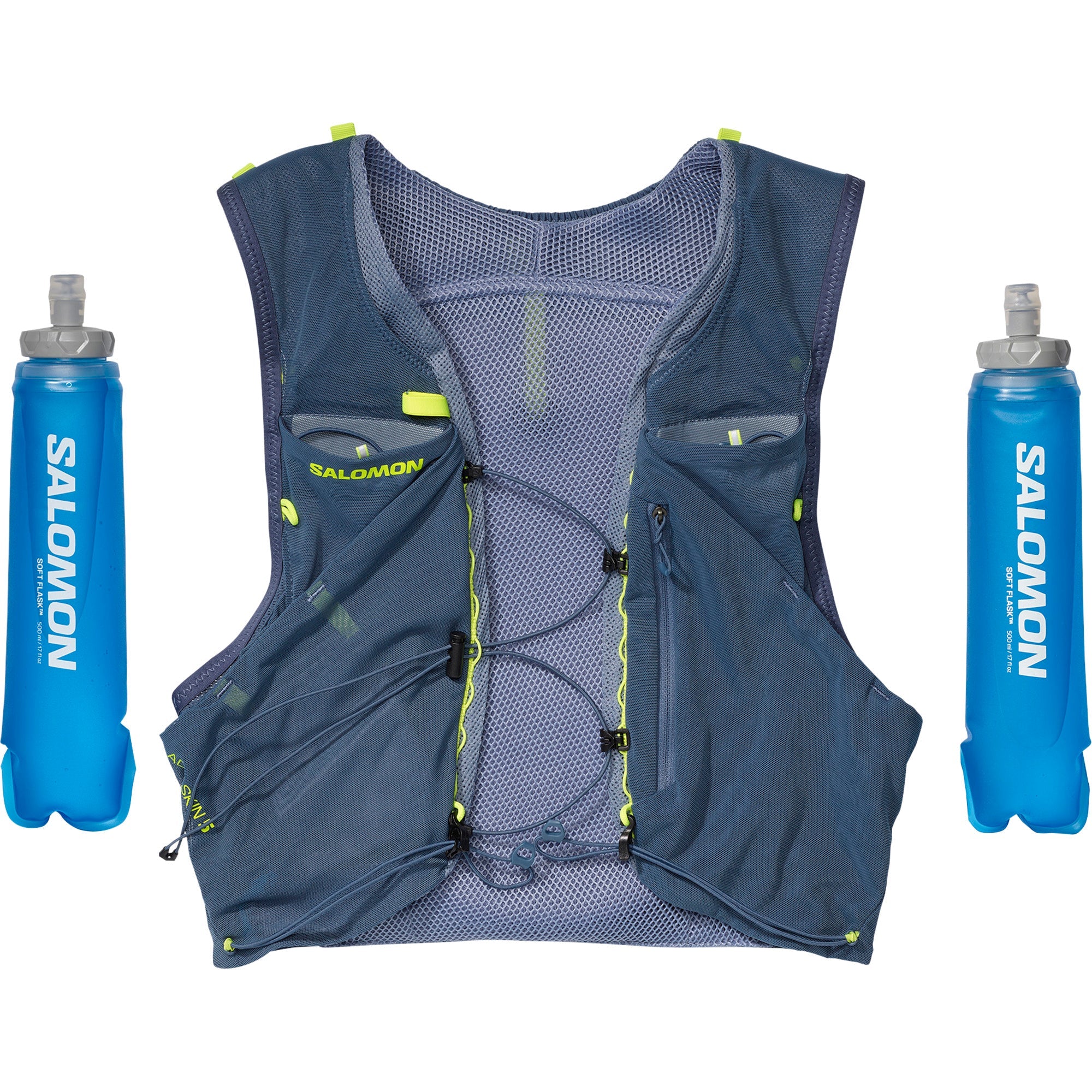 Unisex Salomon Adv Skin 5 Running Vest with 2 Flasks