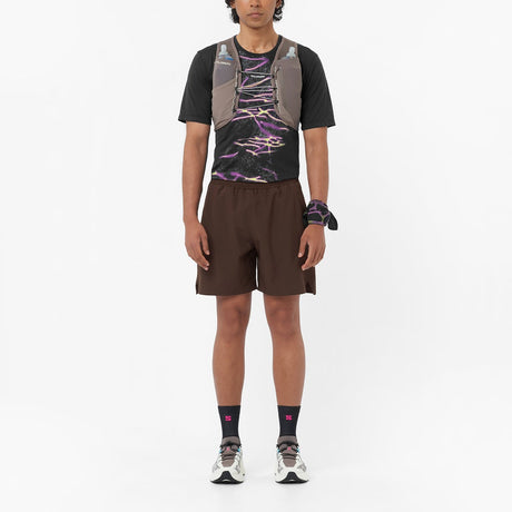 Salomon Shakeout Core Tee GFX Heren | Trail.nl
