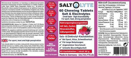 Saltolyte | Chews | Kauwtabletten Elektrolyten | Trail.nl