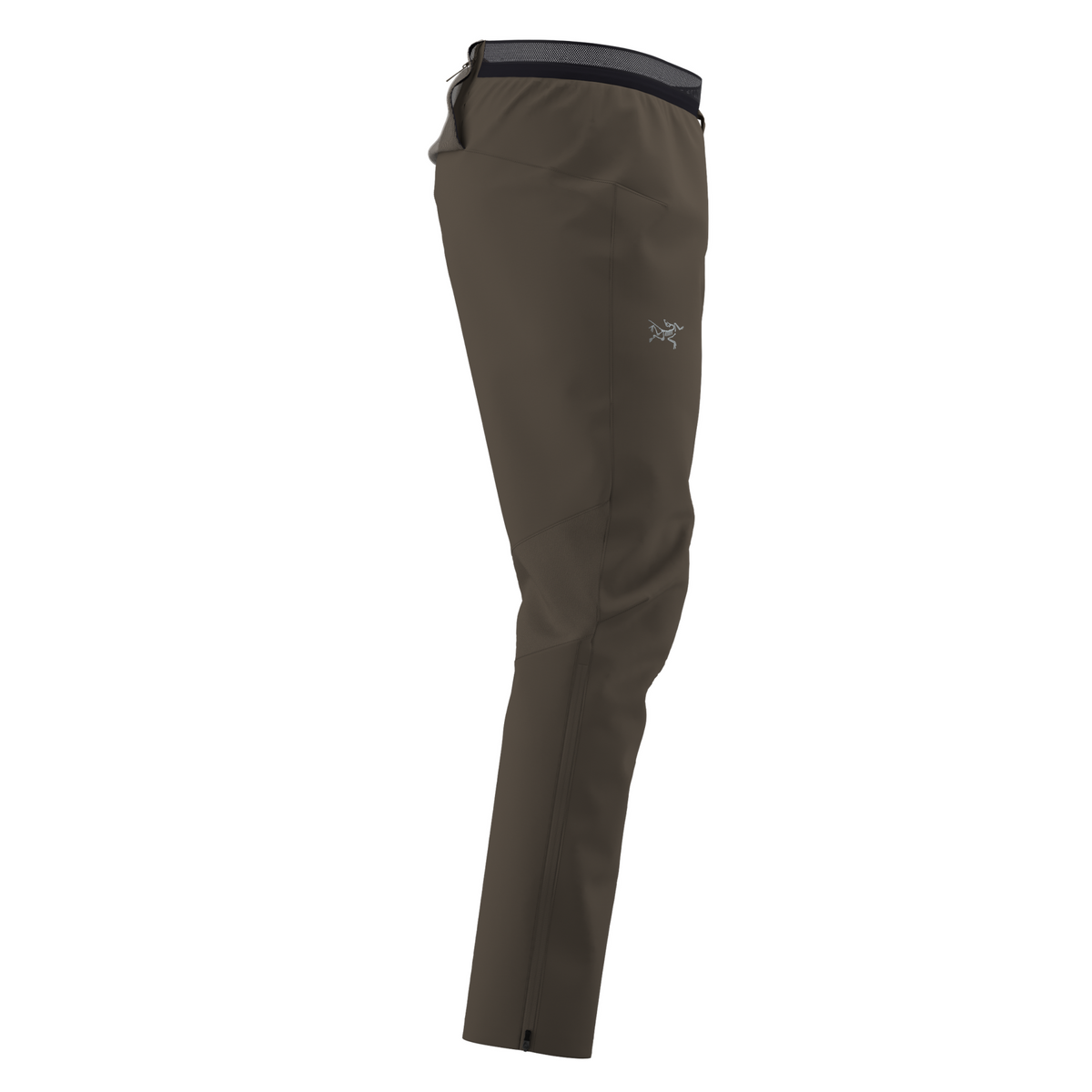 Arc'teryx Norvan Softshell Pant Men in brown – side view with zip at the hem