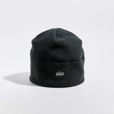 Våga Fleece Beanie in zwart – rechtop, zijaanzicht