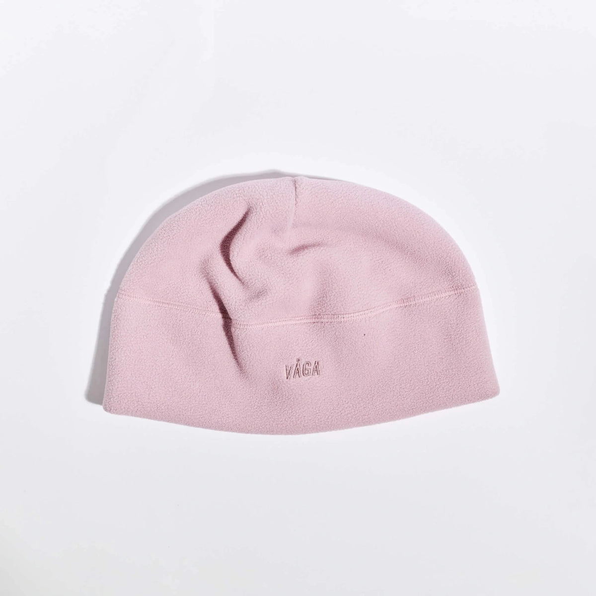 Våga Fleece Beanie in oudroze – plat neergelegd zonder omslag