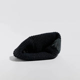 Våga Midweight Beanie in zwart – binnenkant van de gebreide muts