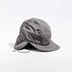 Vaga Padded Hiker Cap in grey – front angle view with ear flaps down