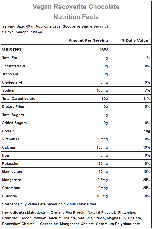 Hammer Nutrition | Vegan Recoverite | Post-Workout Recovery Drink | 10 Gram Proteïne | Trail.nl