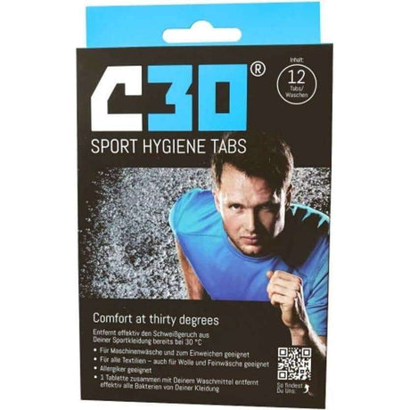 C30 | Sport Hygiene Tabs | Sportwasmiddel | 12 Stuks | Trail.nl
