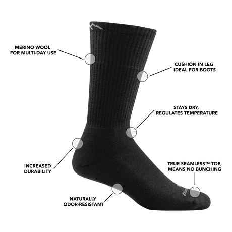 Darn Tough | Tactical | Boot Sock | Midweight | Full Cushion | Unisex | Wandelsokken | Trail.nl