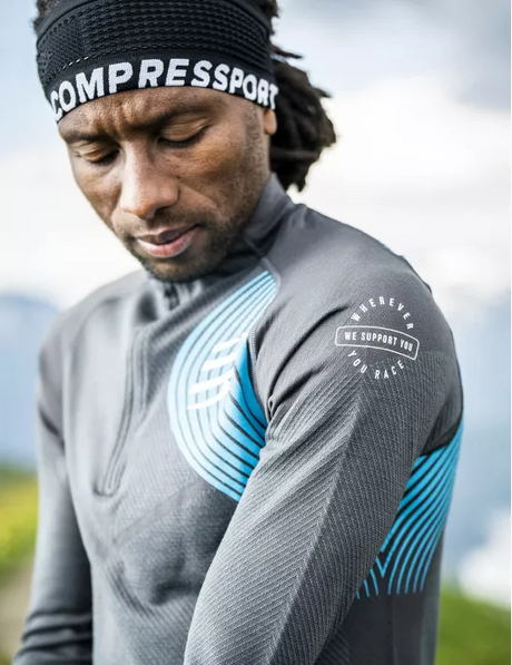 Compressport | Winter Trail Postural LS Top | Longsleeve | Heren | Trail.nl